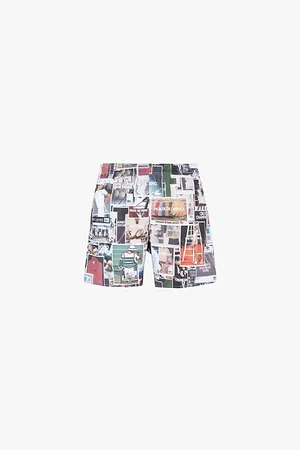 Lacoste Photographic-print Regular-fit Shell Shorts