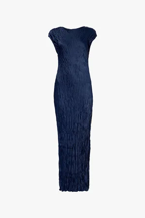 Ralph Lauren Kianu Crinkle-textured Recycled-polyester Maxi Dress