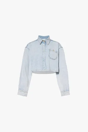 Givenchy Oversized-fit Cropped Denim Shirt