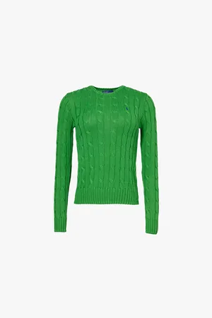 Ralph Lauren Julianna Logo-embroidered Cotton-knitted Jumper
