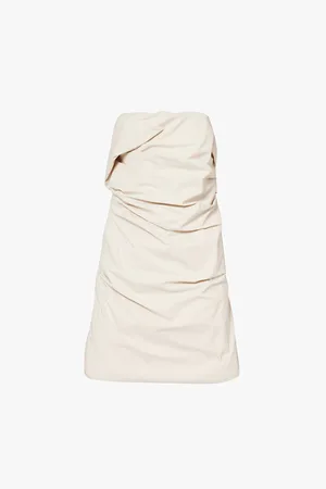 Entire Studios Ruched Strapless Stretch-woven Mini Dress