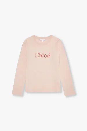 Chloé Logo-embroidered Long-sleeve Cotton-jersey T-shirt 4-12 Years