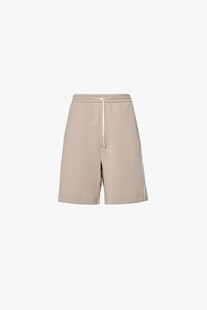 Emporio Armani Brand-print Regular-fit Cotton-blend Shorts