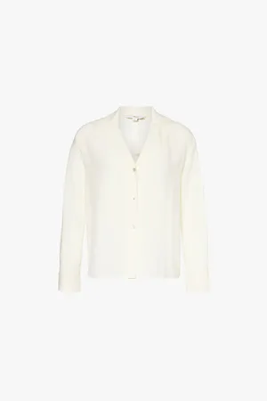 Vince V-neck Relaxed-fit Silk Shirt