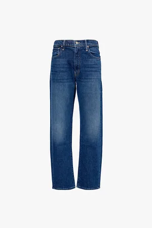 Mother The Ditcher Roller Sneak Straight-leg Mid-rise Stretch-denim Jeans