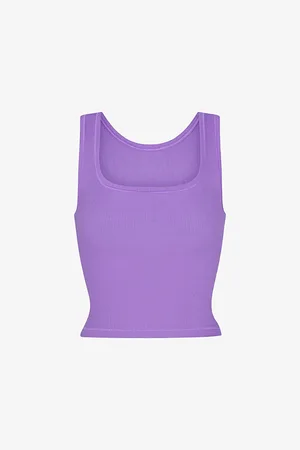 SKIMS Cotton Rib Scoop-neck Stretch-cotton Tank Top
