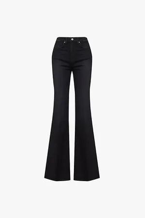 Paige Charlie Flared-leg High-rise Stretch-denim Blend Jeans