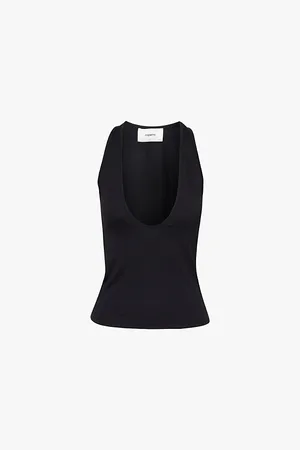 COPERNI Plunge-neck Regular-fit Cotton-blend Top