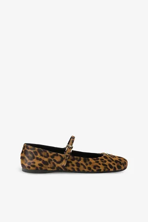 Prada Leopard-print Logo-plaque Leather Pumps