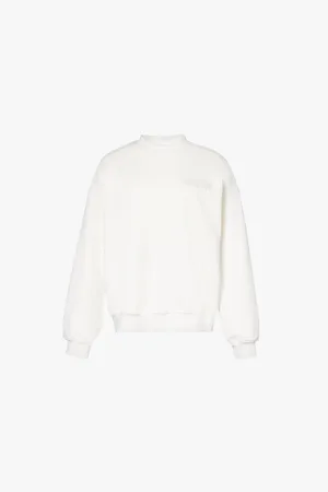 The Couture Club Late Checkout Brand-print Cotton-jersey Sweatshirt