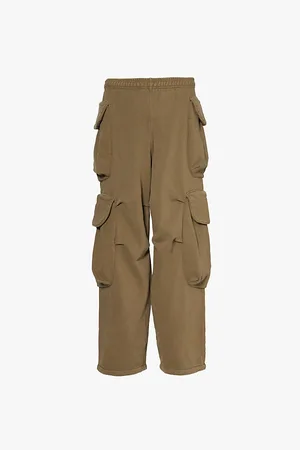 Entire Studios Cargo-pocket Wide-leg Organic Cotton-jersey Jogging Bottoms