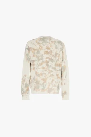 7 for all Mankind Abstract-print Crewneck Cotton-jersey Sweatshirt