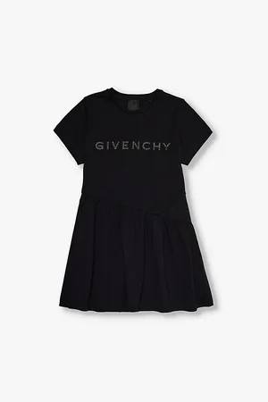 Givenchy Rhinestone-branded Relaxed-fit Cotton-jersey Dress 4-12+ Years