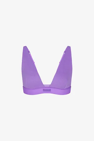 SKIMS Ribbed Stretch-cotton Bralette