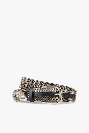 The Kooples Chain-embellished Leather Belt