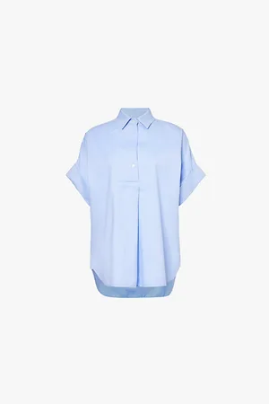 Max Mara Short-sleeved Relaxed-fit Cotton Shirt