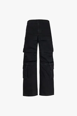 Entire Studios Cargo-pocket Wide-leg Relaxed-fit Denim Trousers