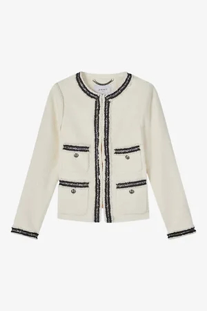 LK Bennett Charlie Collarless Tweed Jacket