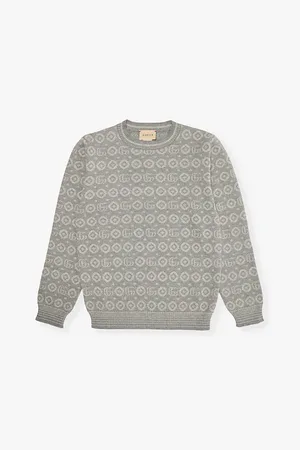 Gucci Branded-pattern Cotton-knitted Jumper 4-12 Years