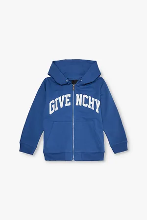 Givenchy Curved Logo-print Zip-up Cotton-blend Hoody 4-12+ Years