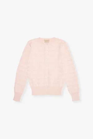 Gucci Branded-pattern Wool-blend Knitted Cardigan 4-12 Years