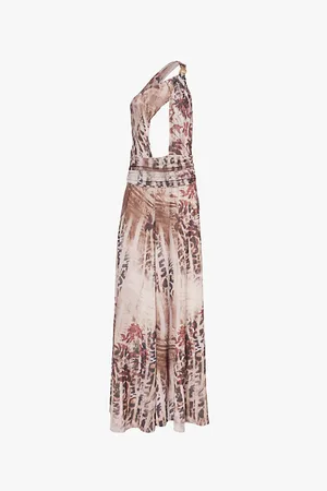 Jaded London Print Cut-out Stretch-woven Maxi Dress