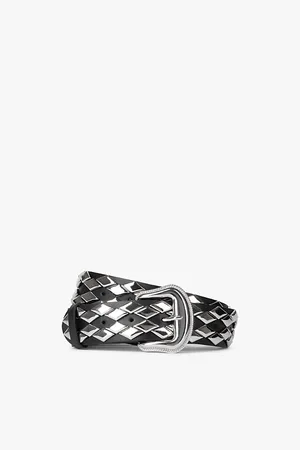 The Kooples Studded Adjustable Leather Belt