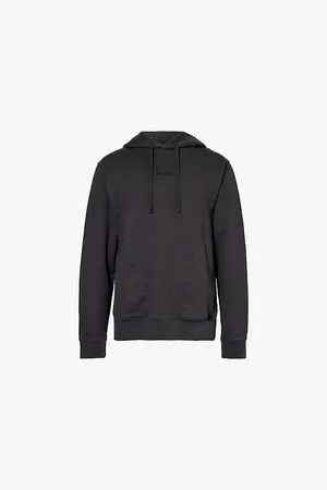 7 for all Mankind Brand-print Relaxed-fit Organic-cotton Hoody