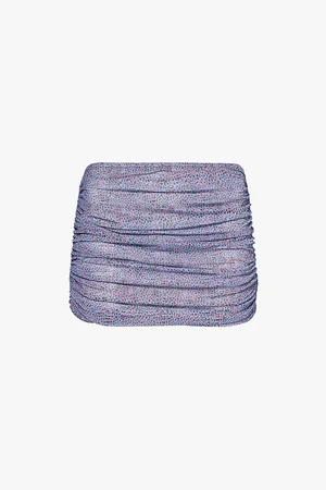 Gracejacob Priya Ruched Woven Mini Skirt