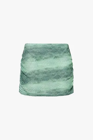 Gracejacob Aloura Snake-print Knitted Mini Skirt