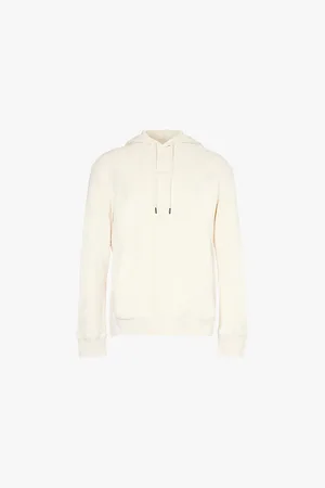 7 for all Mankind Branded-print Side-pocket Cotton-jersey Hoody
