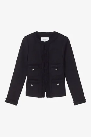 LK Bennett Charlie Collarless Tweed Jacket