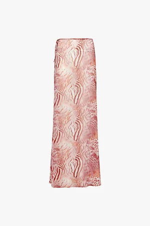 Gracejacob Tora Abstract-print Chiffon Maxi Skirt