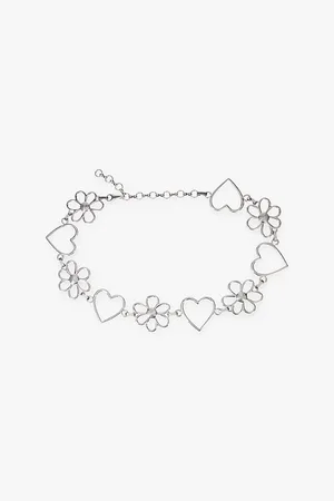 The Kooples Heart and Flowers Chain Belt