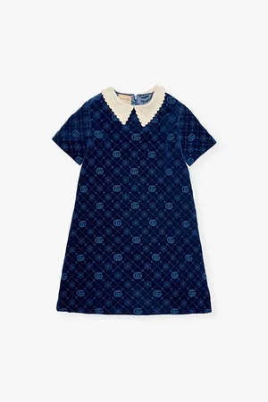 Gucci Checked Short-sleeved Stretch-cotton Dress 6-12 Years
