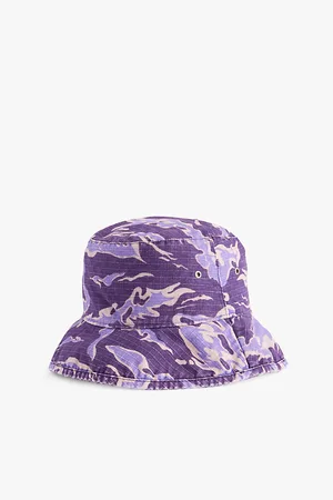 Acne Studios Brand-embroidered Abstract-pattern Cotton Bucket Hat