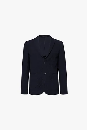 Emporio Armani Lana Textured Stretch-wool Blazer