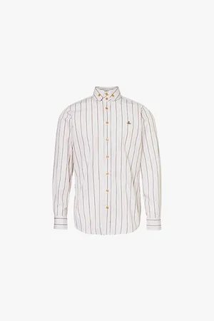 Vivienne Westwood Striped Logo-embroidered Cotton Shirt