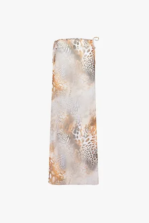 Gracejacob Sahara Abstract-print Chiffon Maxi Skirt