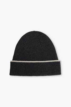 ELEVENTY Contrast-trim Cashmere Beanie Hat
