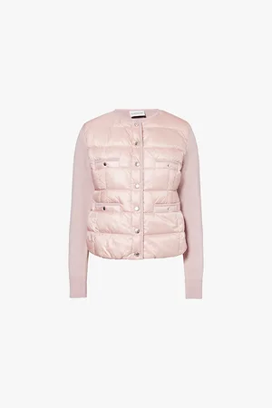 Moncler Branded-patch Quilted Wool-down Cardigan