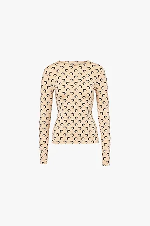 Marine Serre Moon-print Slim-fit Recycled Stretch-jersey Top
