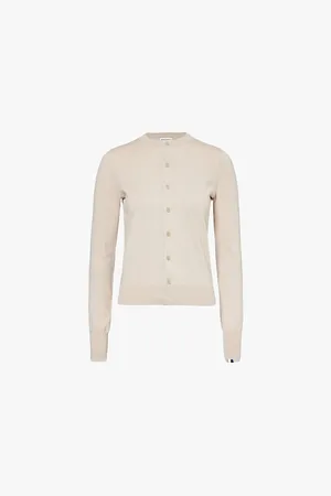 EXTREME CASHMERE Round-neck Knitted Cotton and Cashmere Cardigan