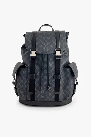 Gucci Monogram-print Coated-canvas Backpack