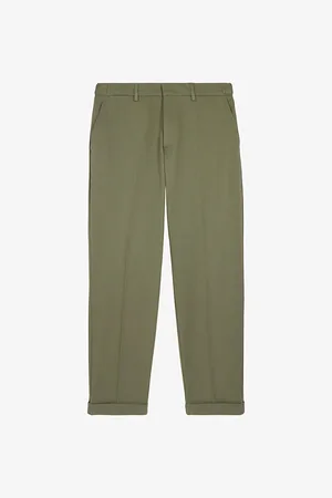 The Kooples Regular-fit Straight-cut Cotton Trousers