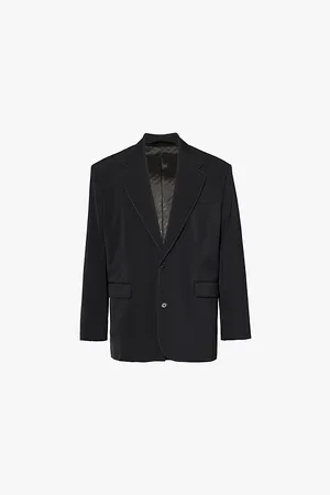 Acne Studios Contrast-stitch Single-breasted Wool-blend Blazer