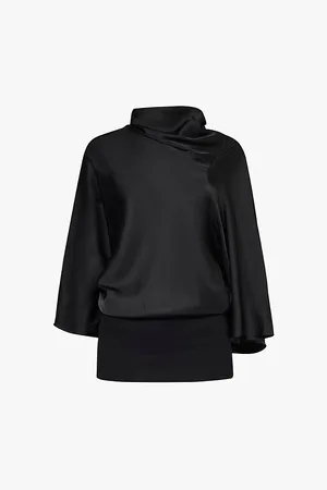 Rick Owens Cylinder Cowl-neck Satin Top