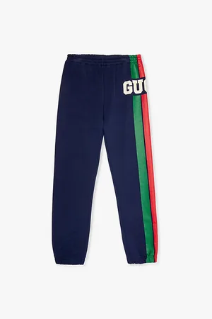 Gucci Brand-print Striped Cotton-jersey Jogging Bottoms 4-12 Years