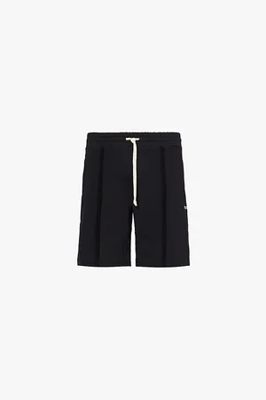 The Couture Club Brand-print Raw-seam Cotton-jersey Shorts