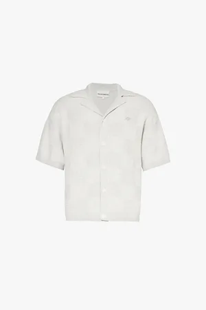The Couture Club Short-sleeved Knitted Cotton Shirt